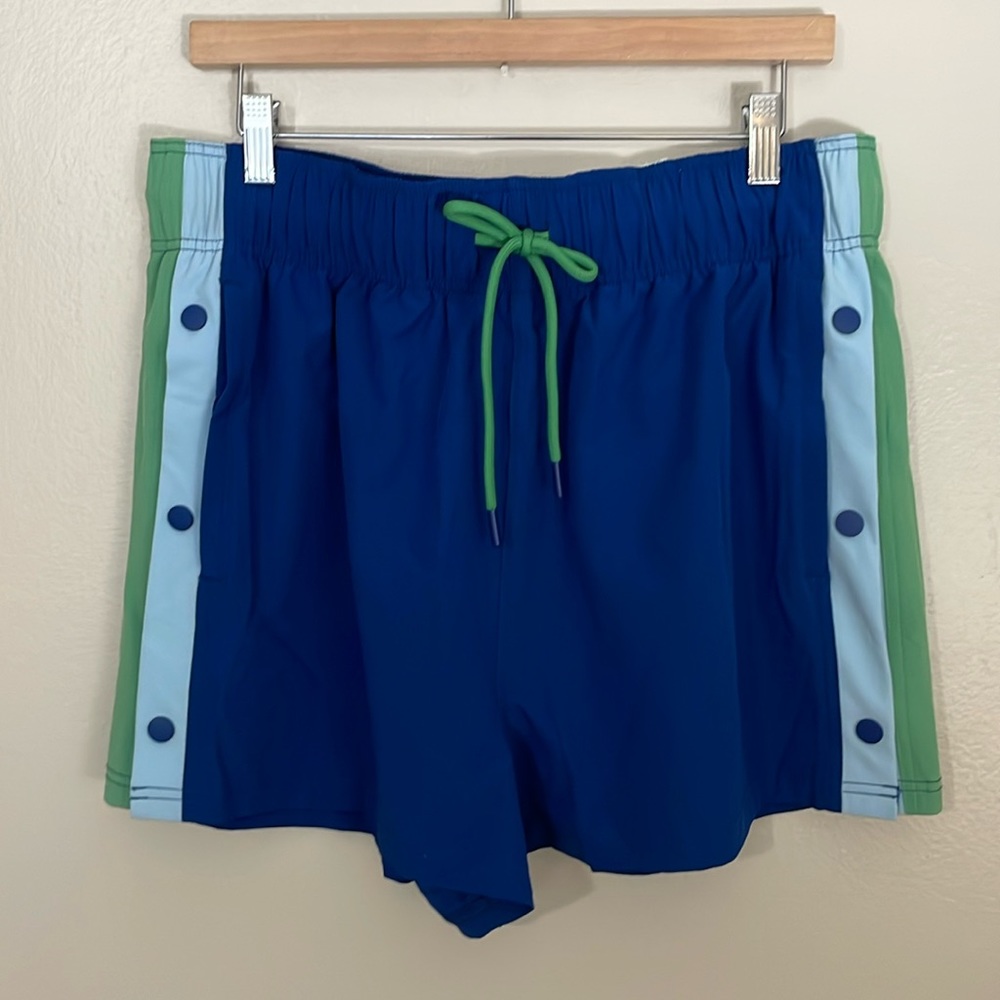 SO Women's Athletic Shorts - Blue and Green